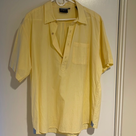 Bobby jones xxl golf shirt yellow short sleeve button down - Picture 1 of 11